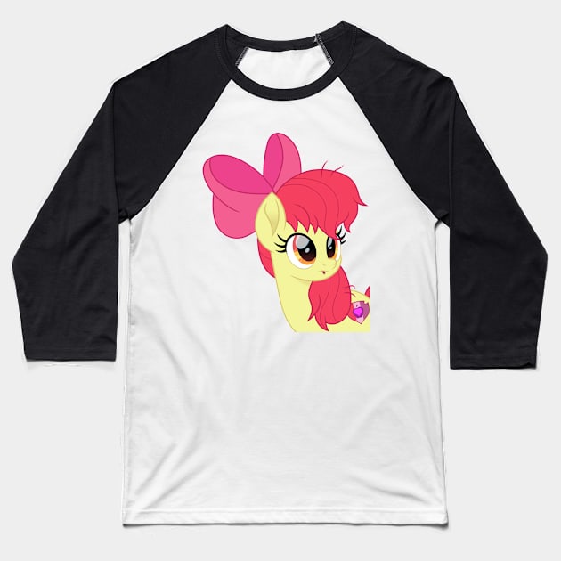 Messy Apple Bloom portrait Baseball T-Shirt by CloudyGlow